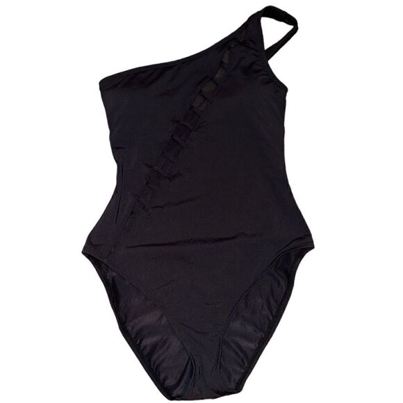 Bleu Rod Beattie Swimsuit Meshing Around Asymmetrical Mio Woman’s Size 10 - Picture 3 of 8